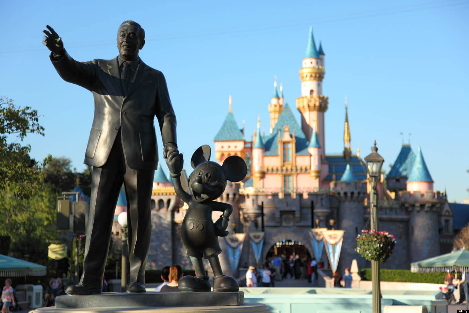 Walt Disney and Mickey Mouse statue at Disneyland California. Greenville, South Carolina