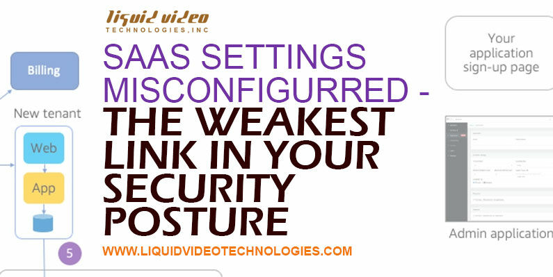 SaaS Settings Misconfigured - Weakest Link, Cyber Security, Liquid Video Technologies, Network Security, security